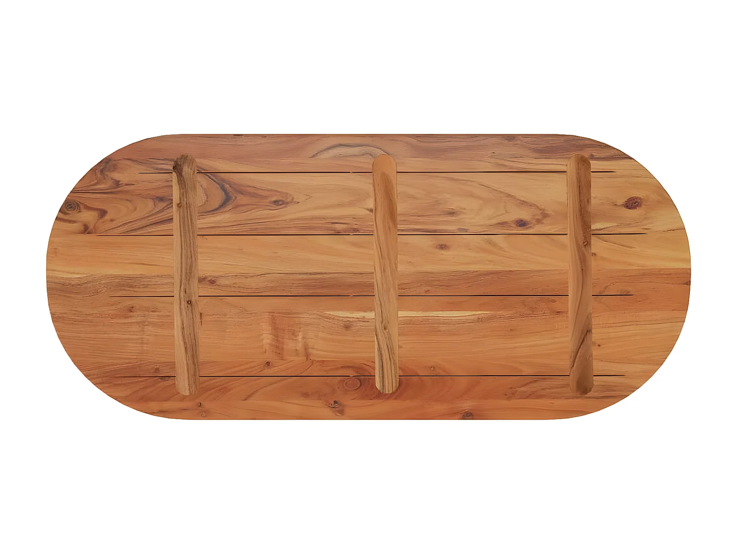 Tampo de mesa oval 90x40x3,8 cm madeira de acácia maciça PT598977