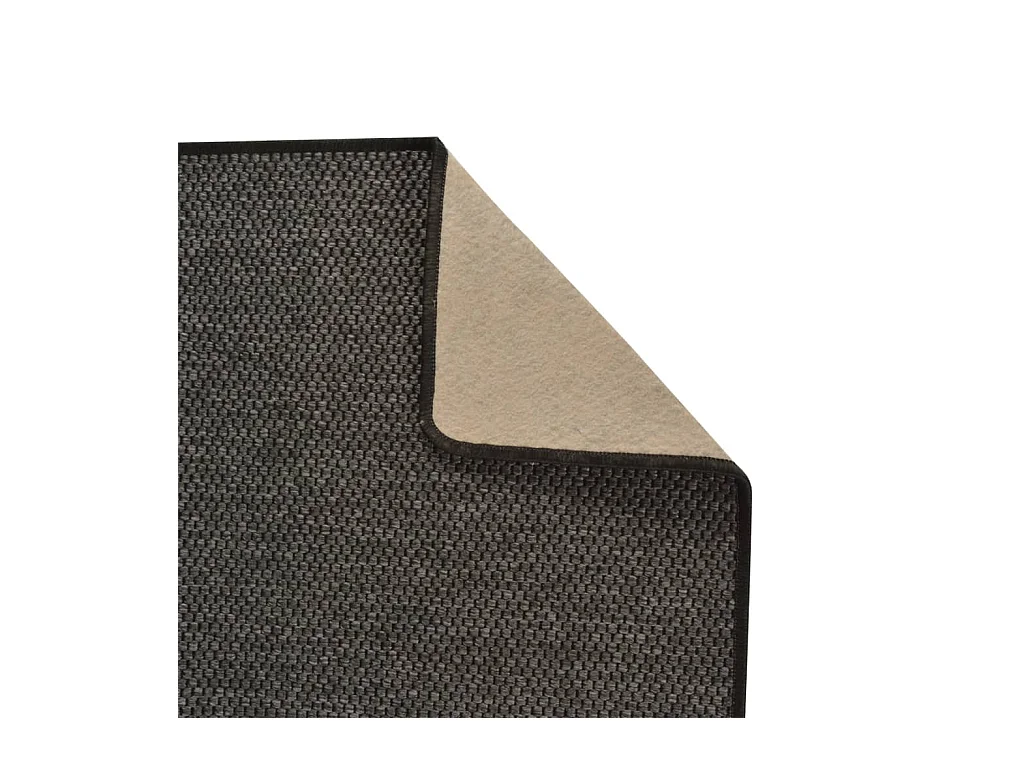 Alfombra de pasillo con aspecto sisal gris antracita 50x300 cm ES275651