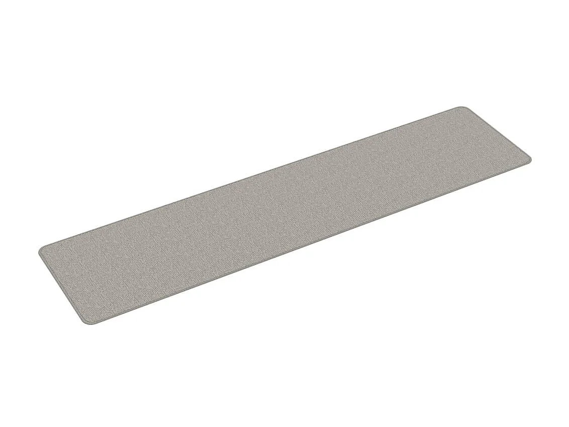 Tapis de couloir aspect sisal taupe 50x200 cm QBH65714