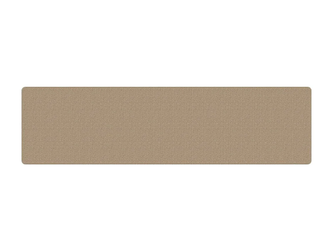 Alfombra de pasillo con aspecto de sisal color arena 80x300 cm ES437524