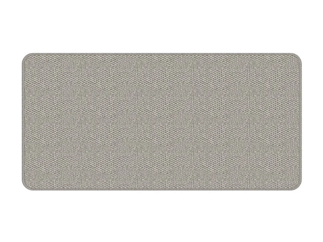 Tapis de couloir aspect sisal taupe 50x100 cm QBH96654