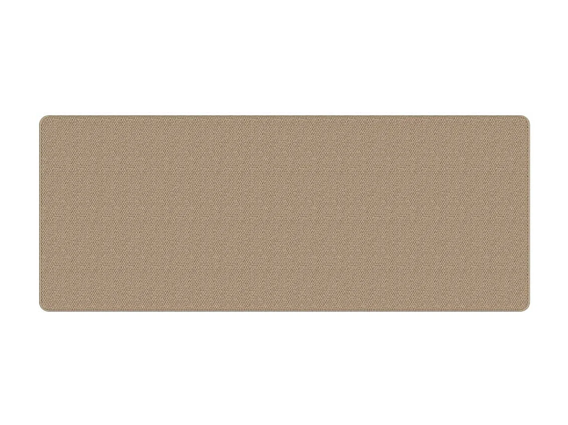 Alfombra de pasillo con aspecto de sisal color arena 80x200 cm ES926486