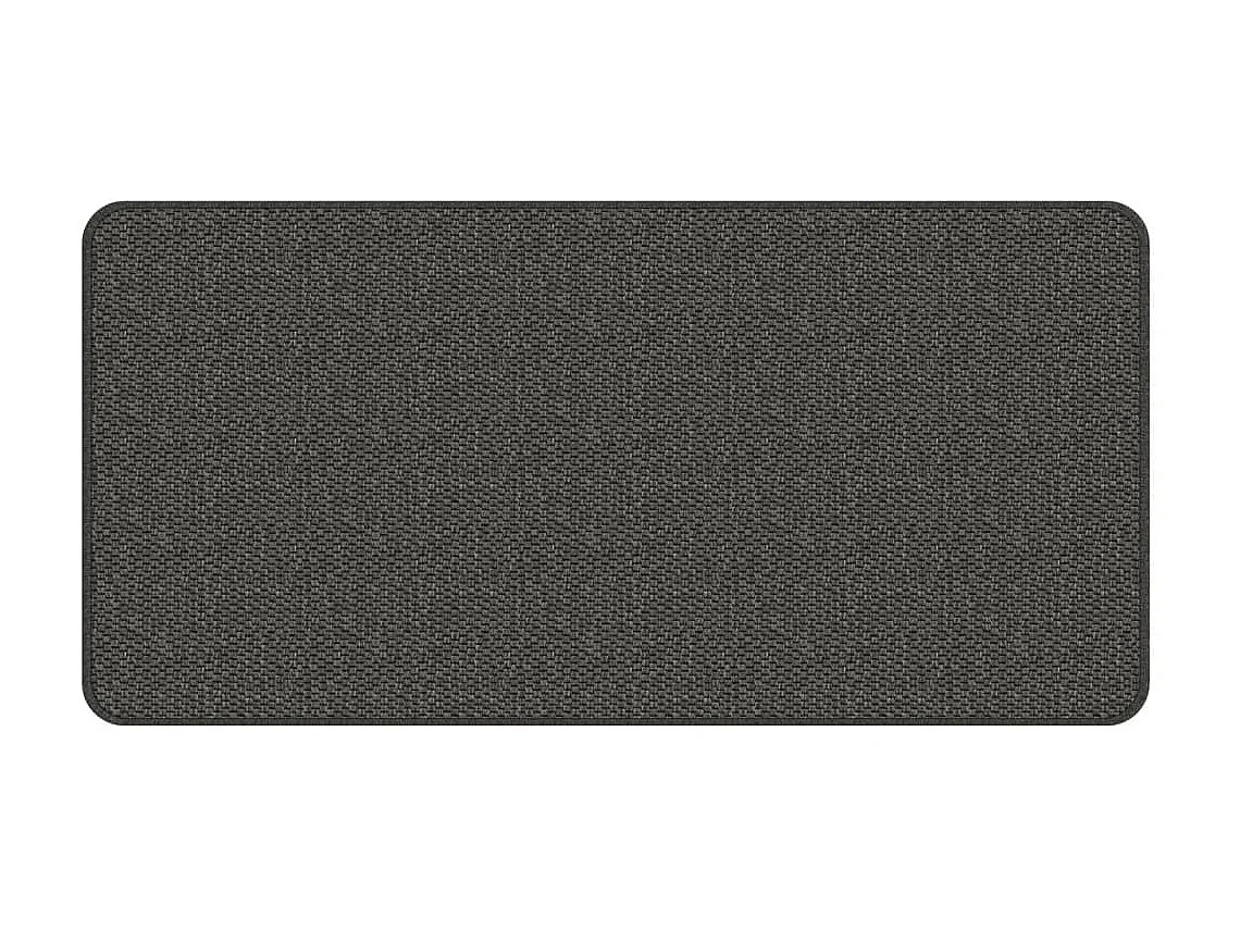 Tapis de couloir aspect sisal anthracite 50x100 cm QBH36865