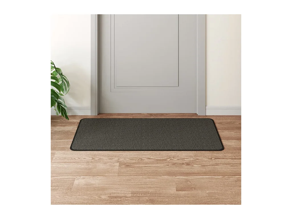 Tapis de couloir aspect sisal anthracite 50x100 cm QBH36865
