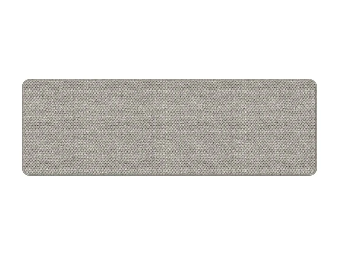 Tapis de couloir aspect sisal taupe 50x150 cm QBH25821