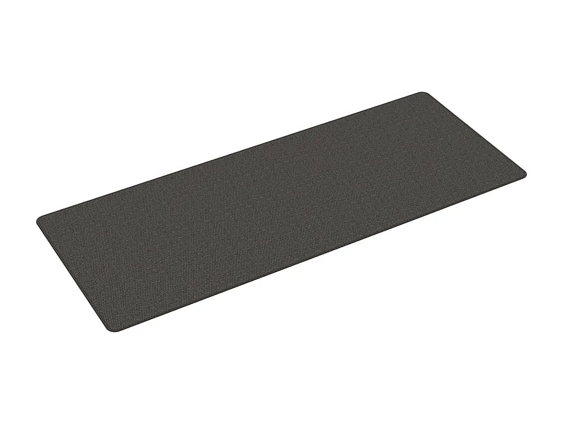 Tapis de couloir aspect sisal anthracite 80x200 cm QBH30753