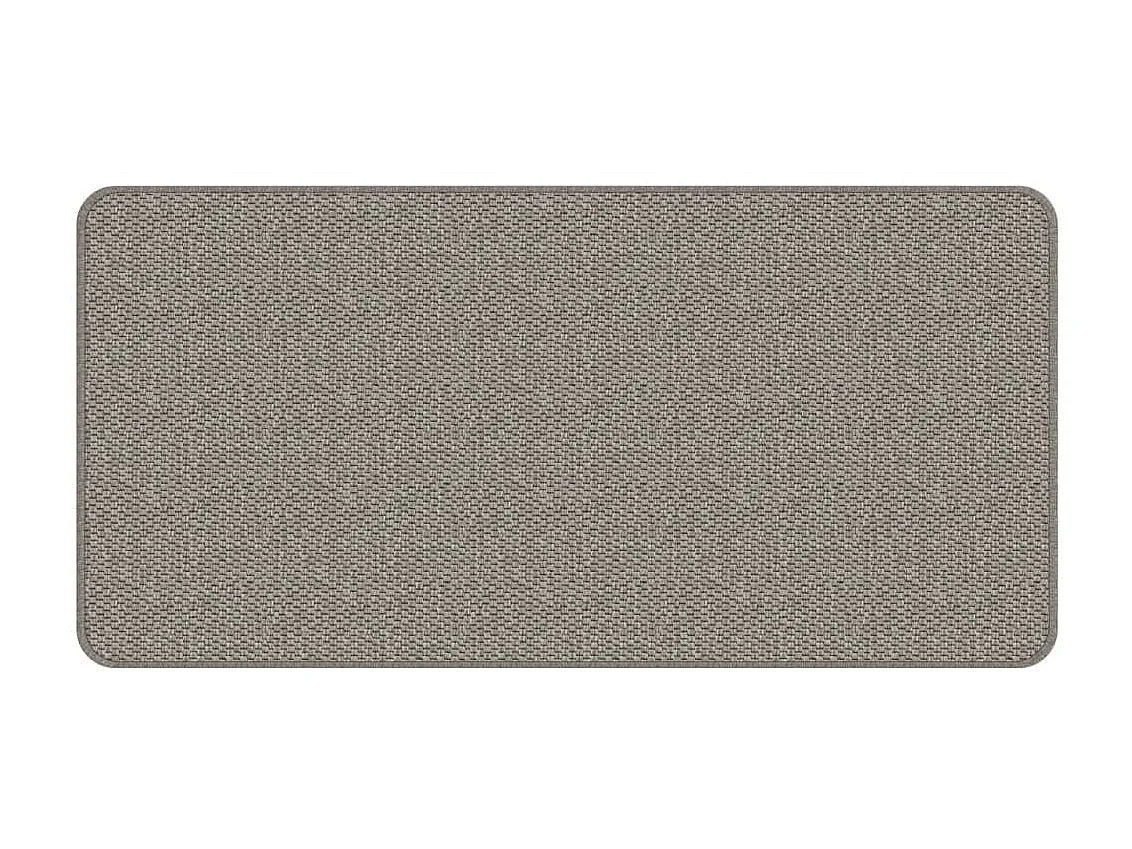 Tapis de couloir aspect sisal argenté 50x100 cm QBH47873