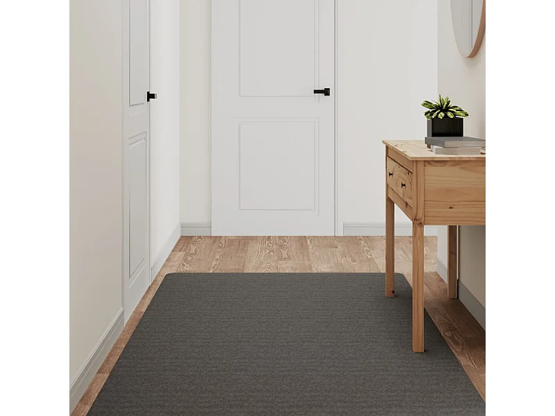 Alfombra de pasillo gris antracita 100x180 cm ES106960