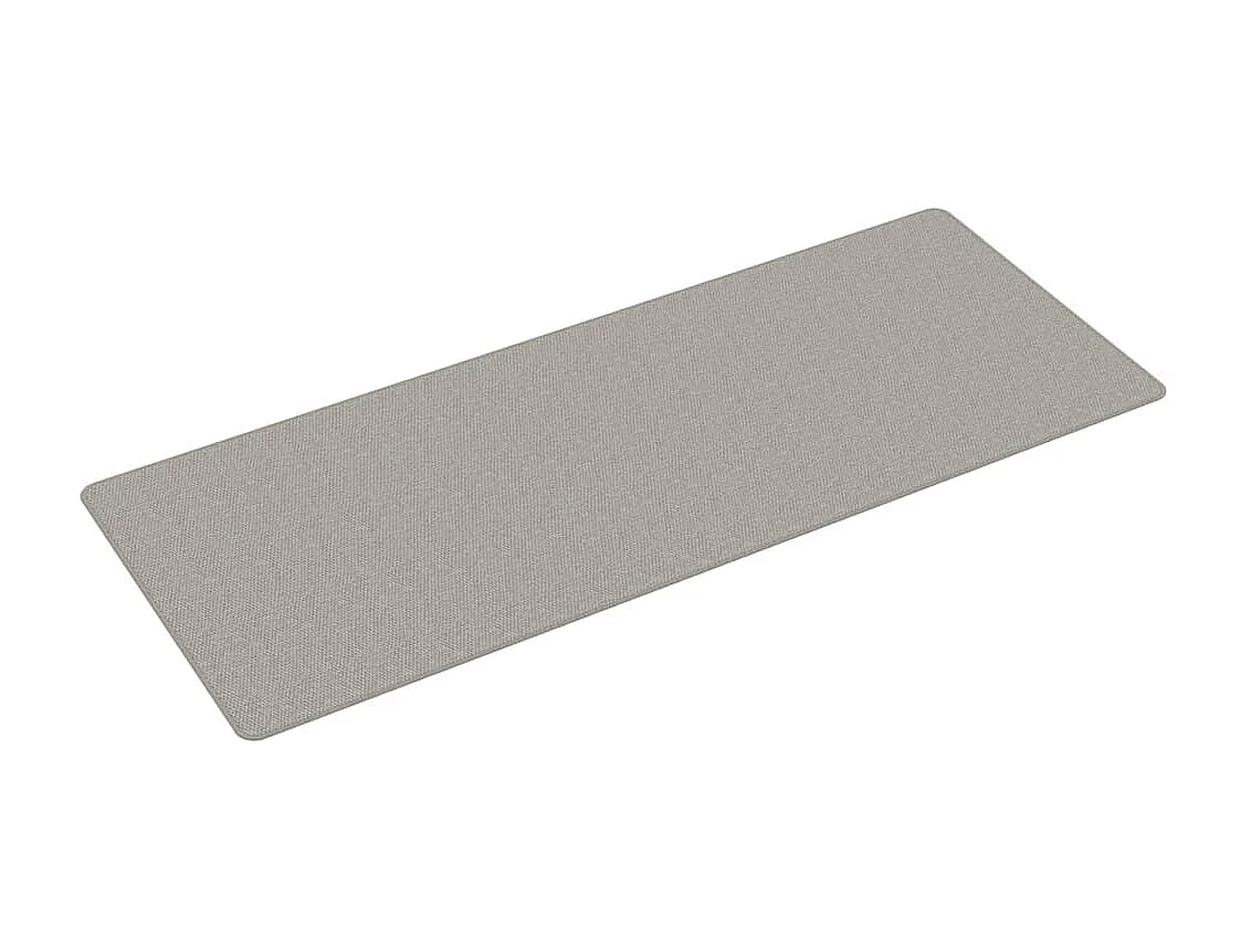 Tapis de couloir aspect sisal taupe 80x200 cm QBH50876