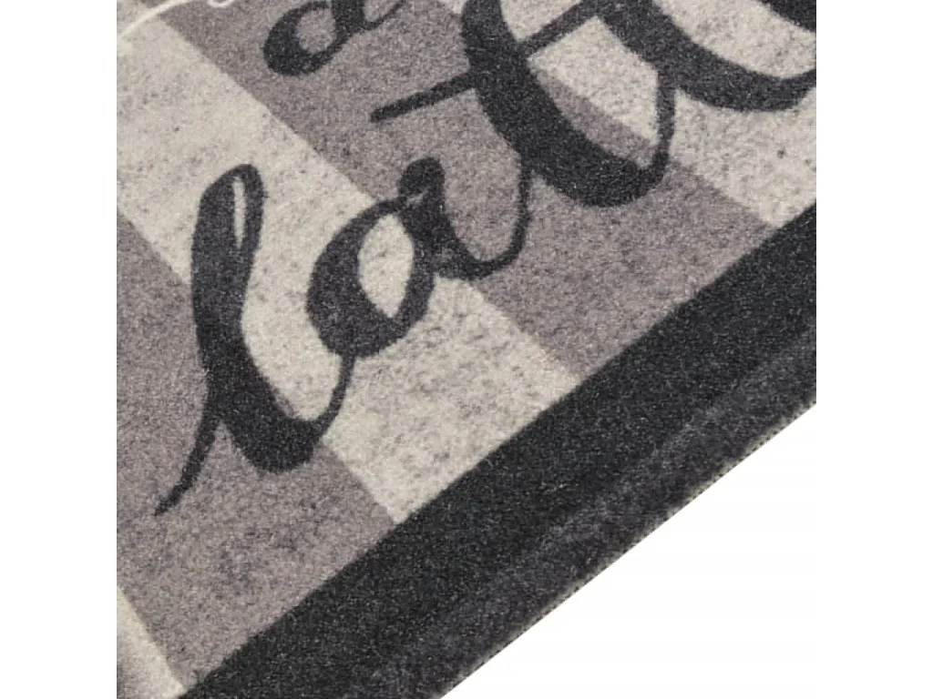 Tapis de cuisine lavable impression café noir 45x150 cm velours QBH15220