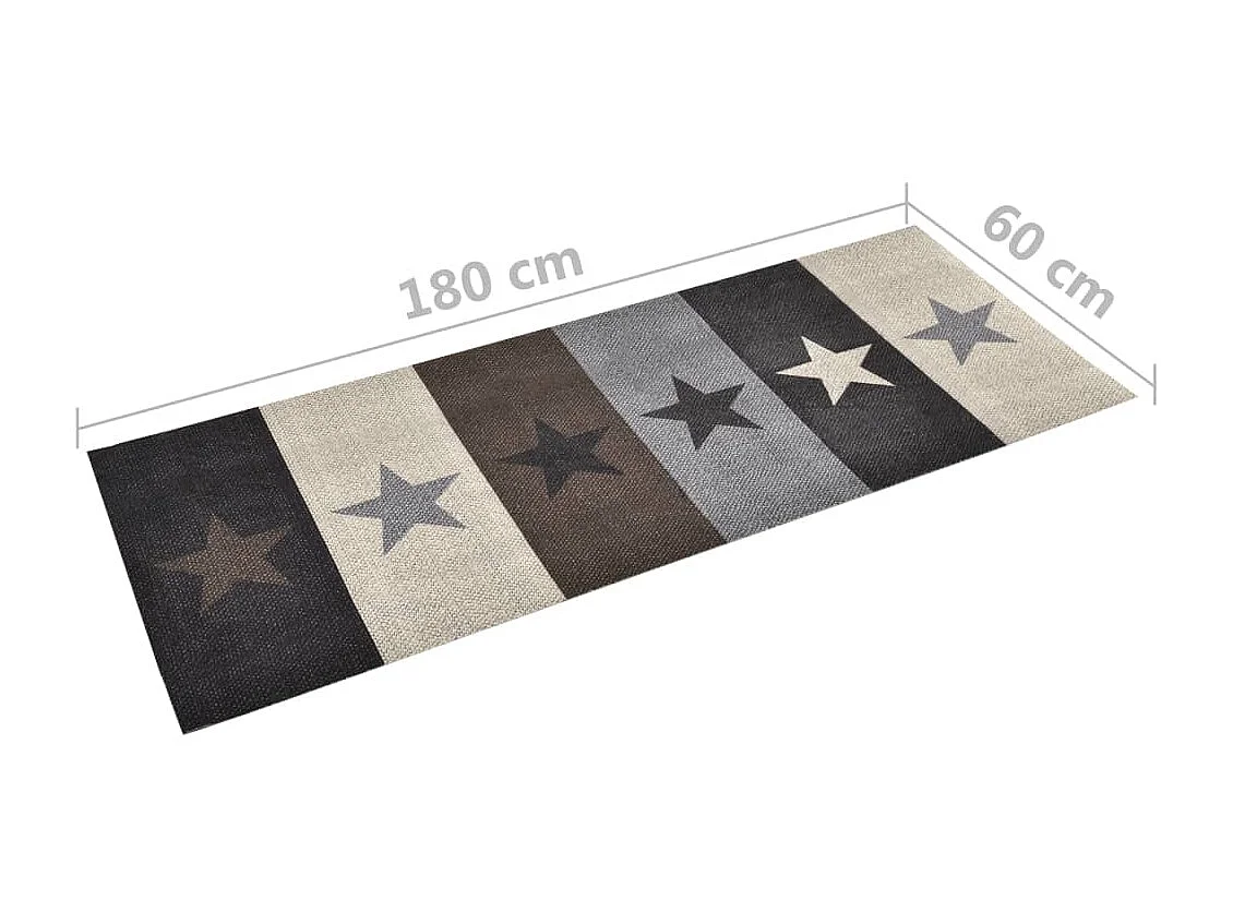 Tapis de sol de cuisine lavable Étoile 60x180 cm QBH45006