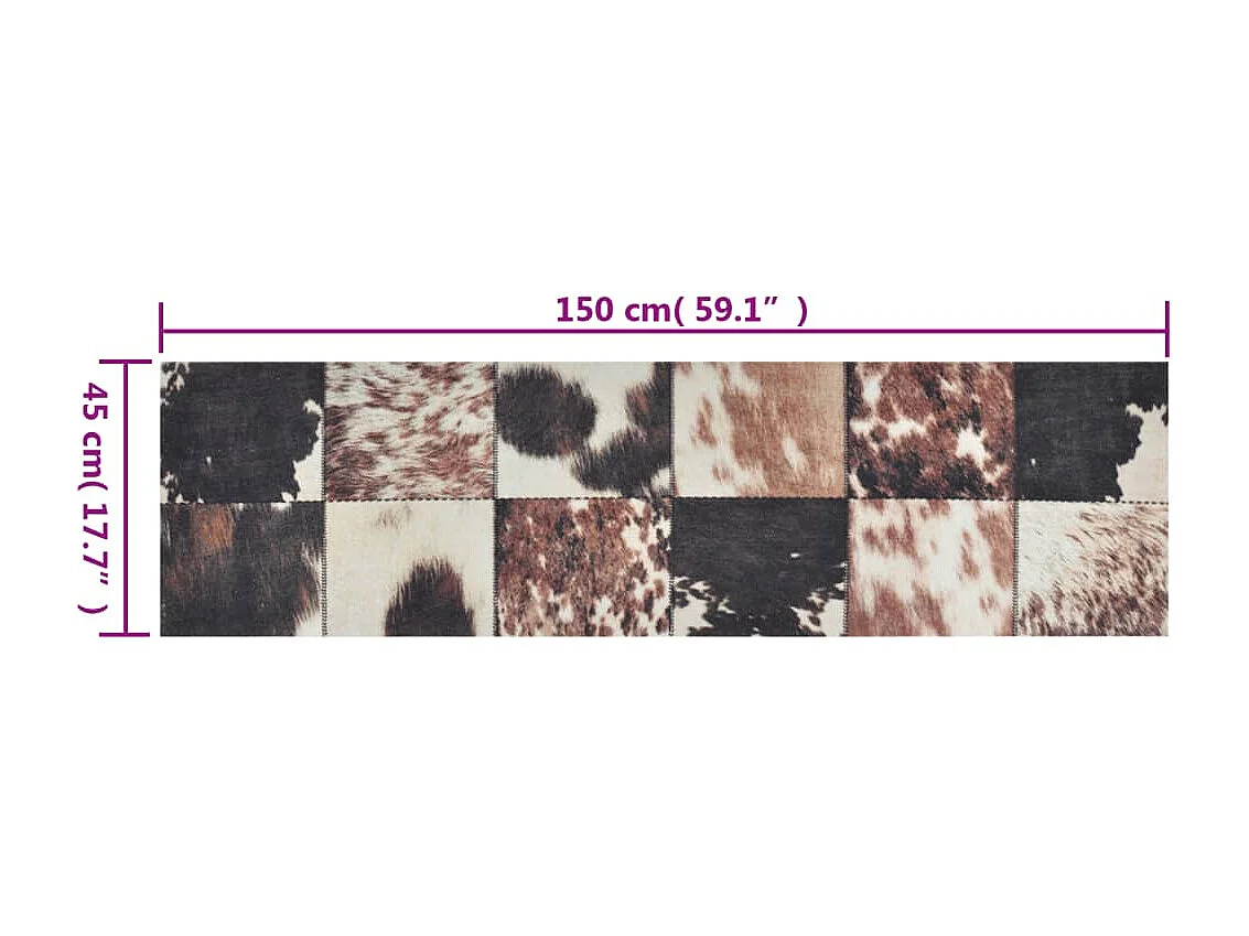 Tapis de cuisine lavable impression peau d'animal 45x150 cm QBH57976