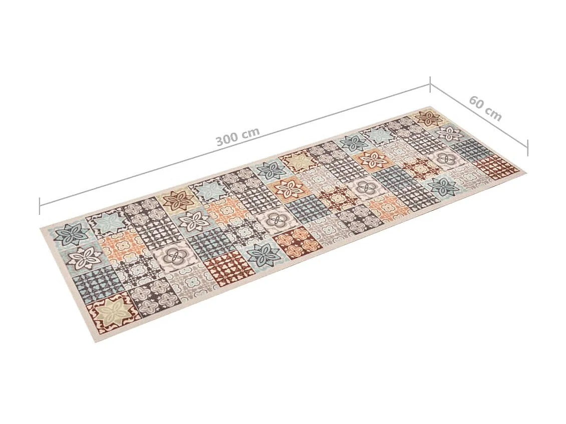 Tapis de cuisine lavable Couleur mosaïque 60x300 cm QBH89464