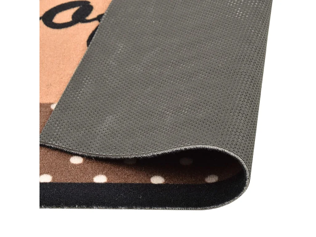 Tapis de cuisine lavable Marron café 60x180 cm QBH14114