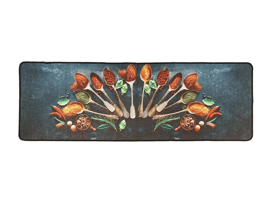 Tapis de cuisine multicolore 60x180 cm lavable antidérapant QBH43407