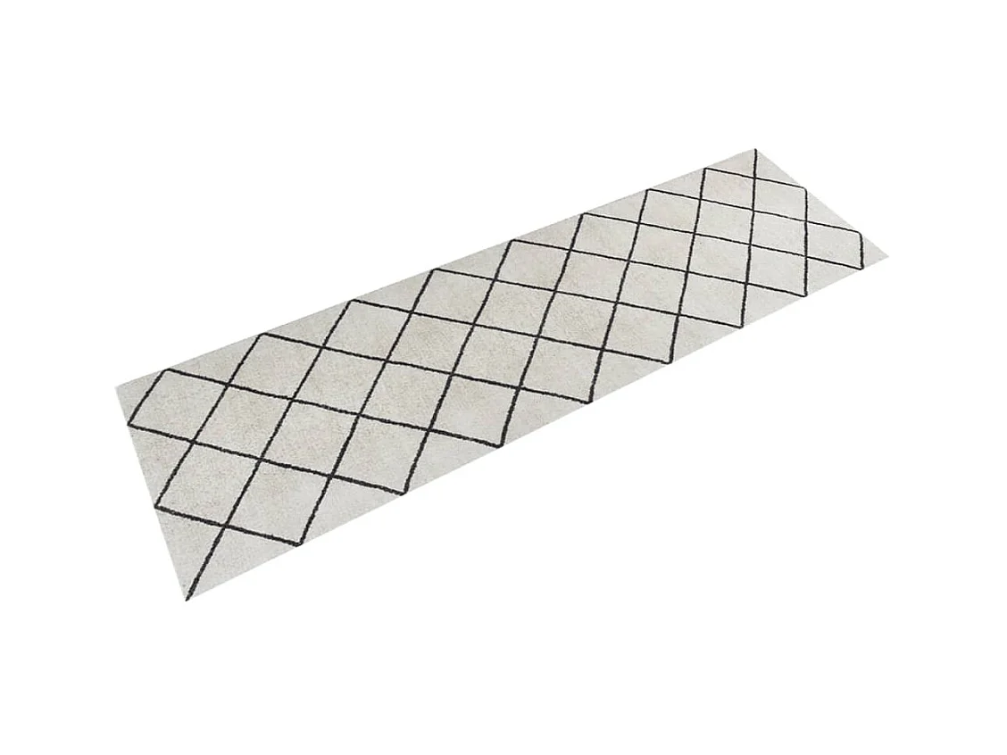 Tapis de cuisine lavable impression carrée 45x150 cm velours QBH65325