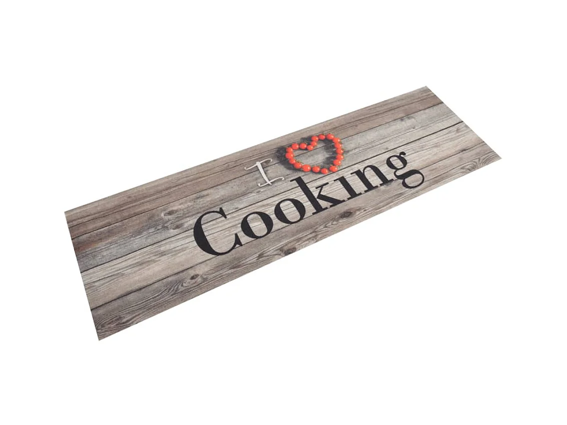 Tapis de cuisine lavable impression cuisine gris 45x150 cm QBH61733