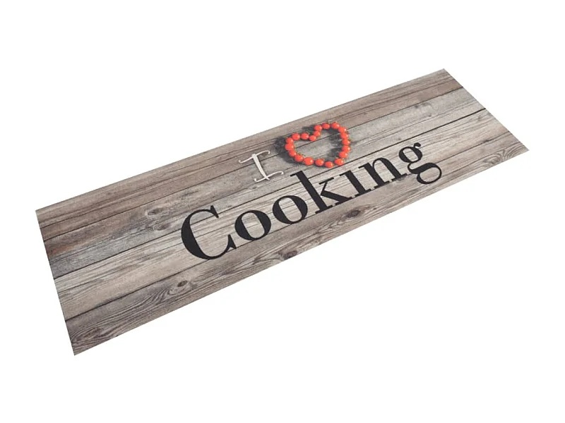 Tapis de cuisine lavable impression cuisine gris 45x150 cm QBH61733