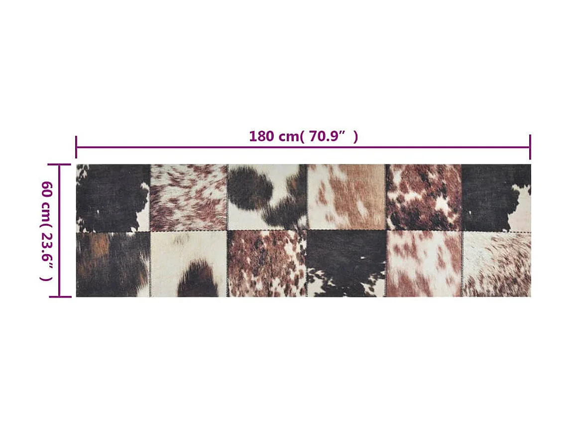 Tapis de cuisine lavable impression peau d'animal 60x180 cm QBH64262
