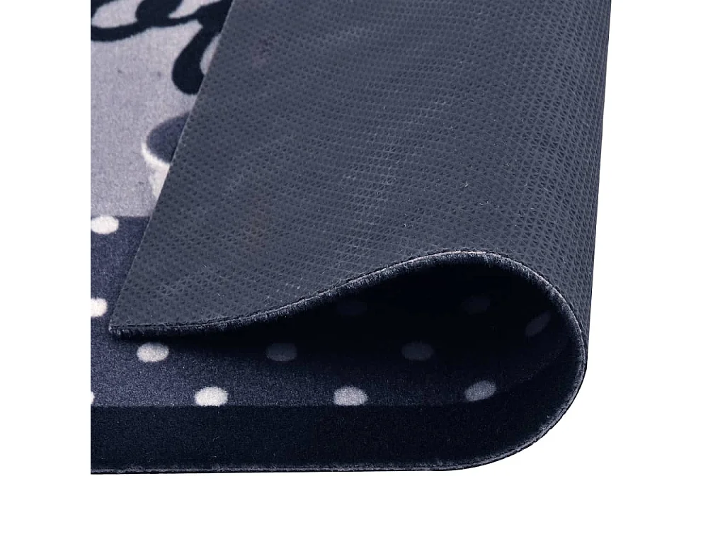 Tapis de sol de cuisine lavable Bleu café 45x150 cm QBH50706