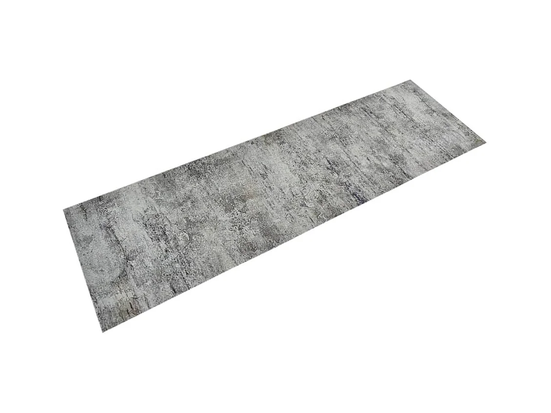 Tapis de cuisine lavable impression béton 60x180 cm velours QBH53277