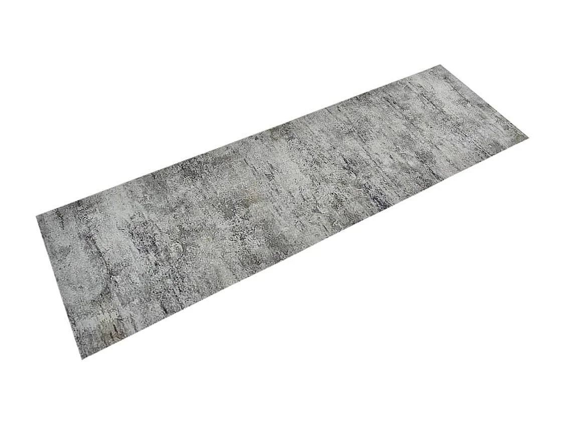 Tapis de cuisine lavable impression béton 60x180 cm velours QBH53277