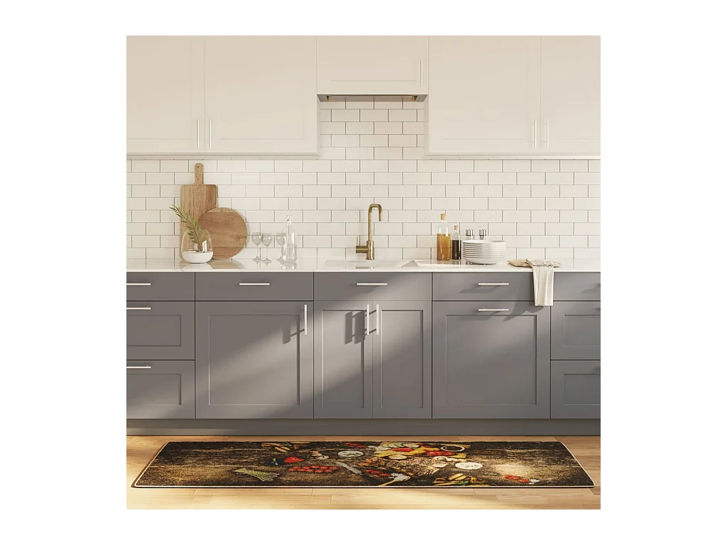 Tapis de cuisine multicolore 60x180 cm lavable antidérapant QBH91684