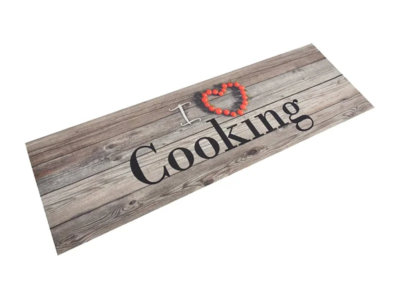 Alfombra de cocina lavable terciopelo cooking gris 60x180 cm ES802532