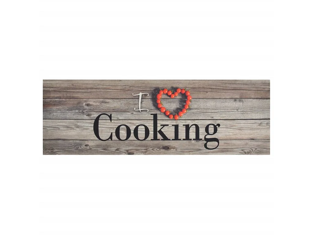 Tapis de cuisine lavable impression cuisine gris 60x180 cm QBH35541