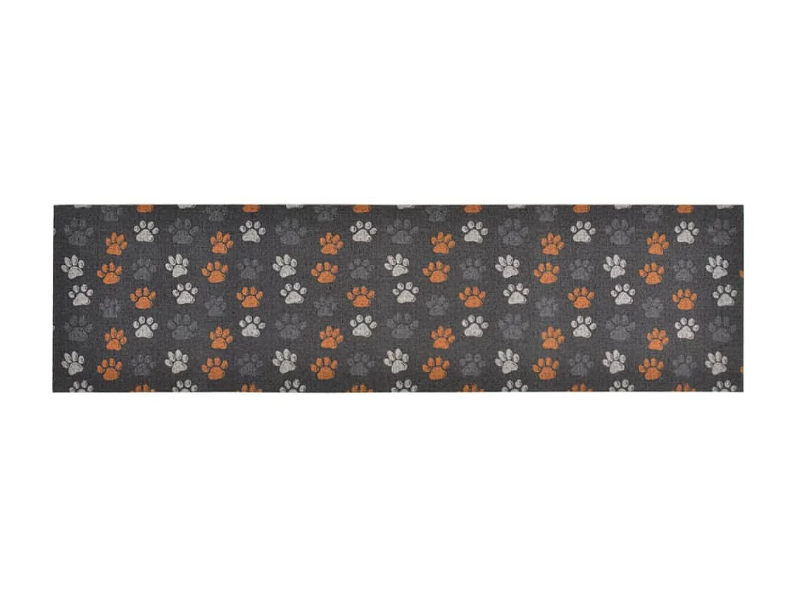 Tapis de cuisine lavable impression de pattes 45x150 cm velours QBH31580