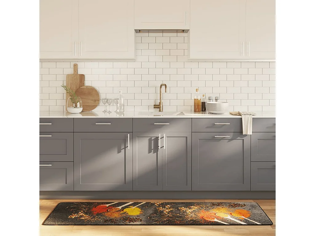 Alfombra de cocina lavable antideslizante multicolor 60x180 cm ES108535