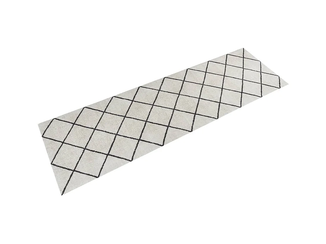 Tapis de cuisine lavable impression carrée 60x180 cm velours QBH29239