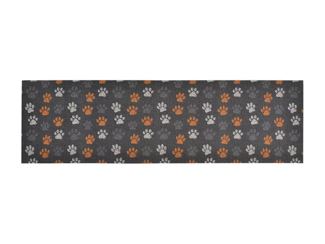 Alfombra de cocina lavable terciopelo dibujo de patas 60x180 cm ES974397