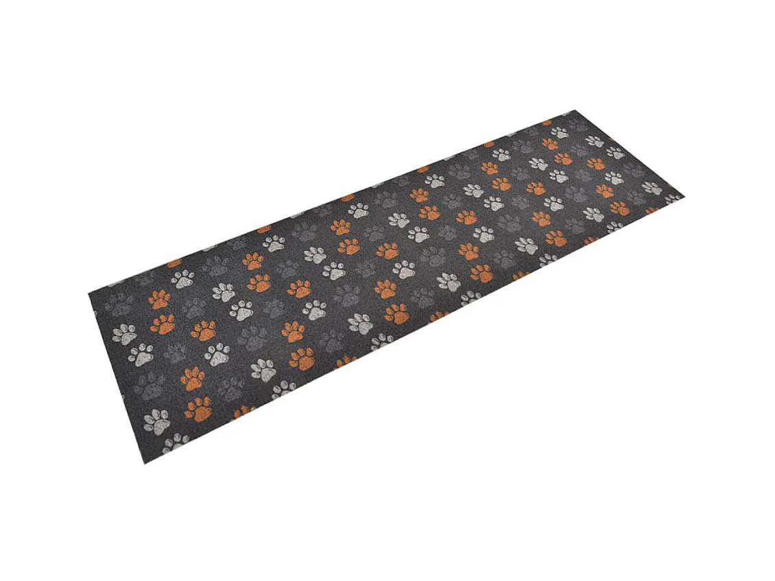 Tapis de cuisine lavable impression de pattes 60x180 cm velours QBH20728