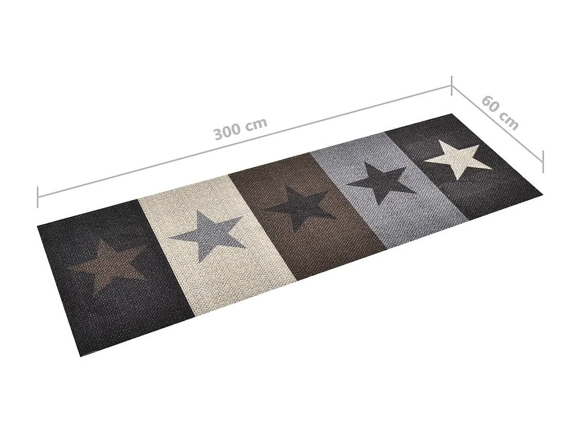 Tapete de cozinha lavável com design estrelas 60x300 cm PT346998