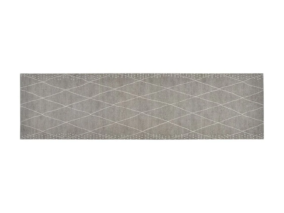 Tapis de cuisine lavable impression losange 45x150 cm velours QBH69537