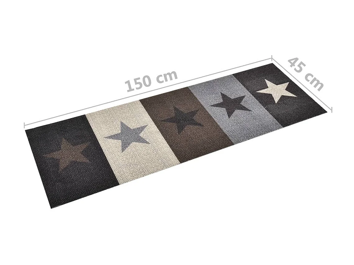 Tapete de cozinha lavável com design estrelas 45x150 cm PT686262
