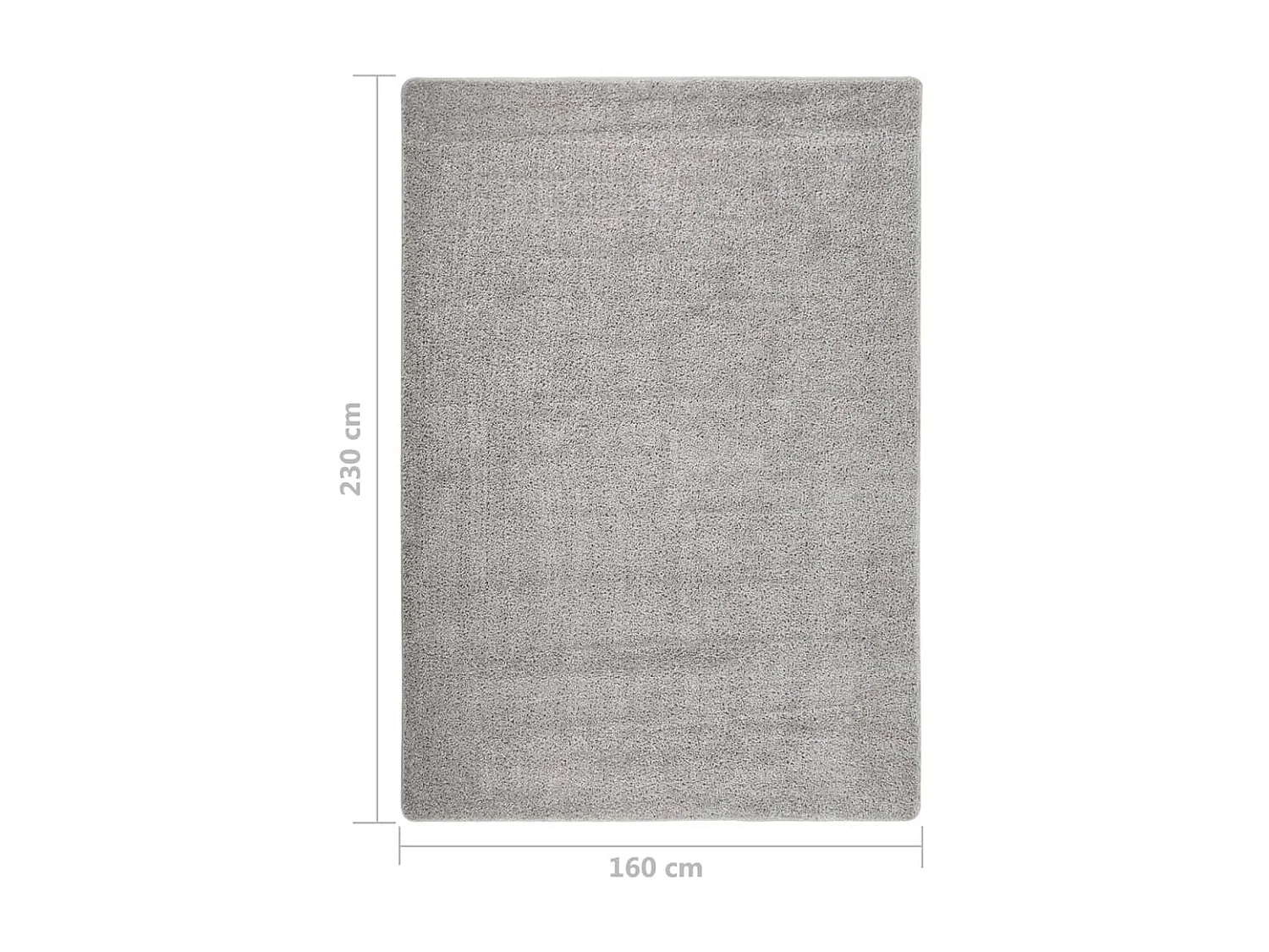 Tapis shaggy antidérapant Gris clair 160x230 cm QBH83324