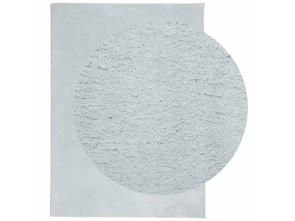 Alfombra de pelo corto suave lavable HUARTE azul 200x280 cm ES91543