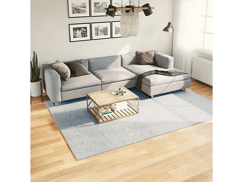 Tapis HUARTE à poils courts doux et lavable bleu 200x280 cm QBH47936