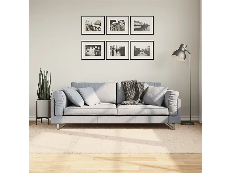 Tapis HUARTE à poils courts doux et lavable beige 160x230 cm QBH87895