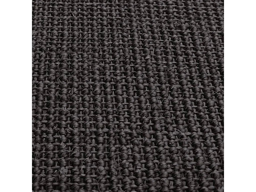 Tapis Sisal naturel 66x350 cm Noir QBH94593