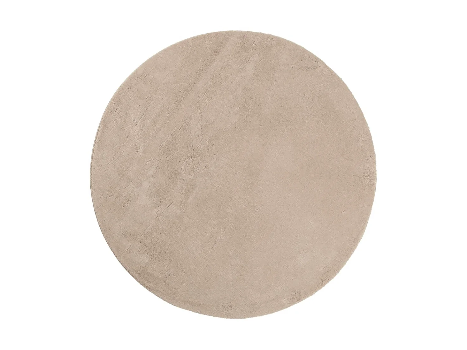 Tapis HUARTE à poils courts doux et lavable sable Ø 200 cm QBH70153