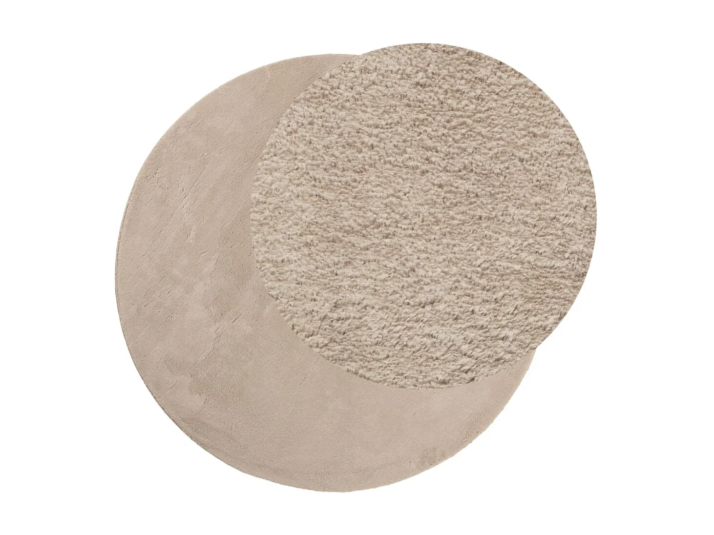 Tapis HUARTE à poils courts doux et lavable sable Ø 200 cm QBH70153