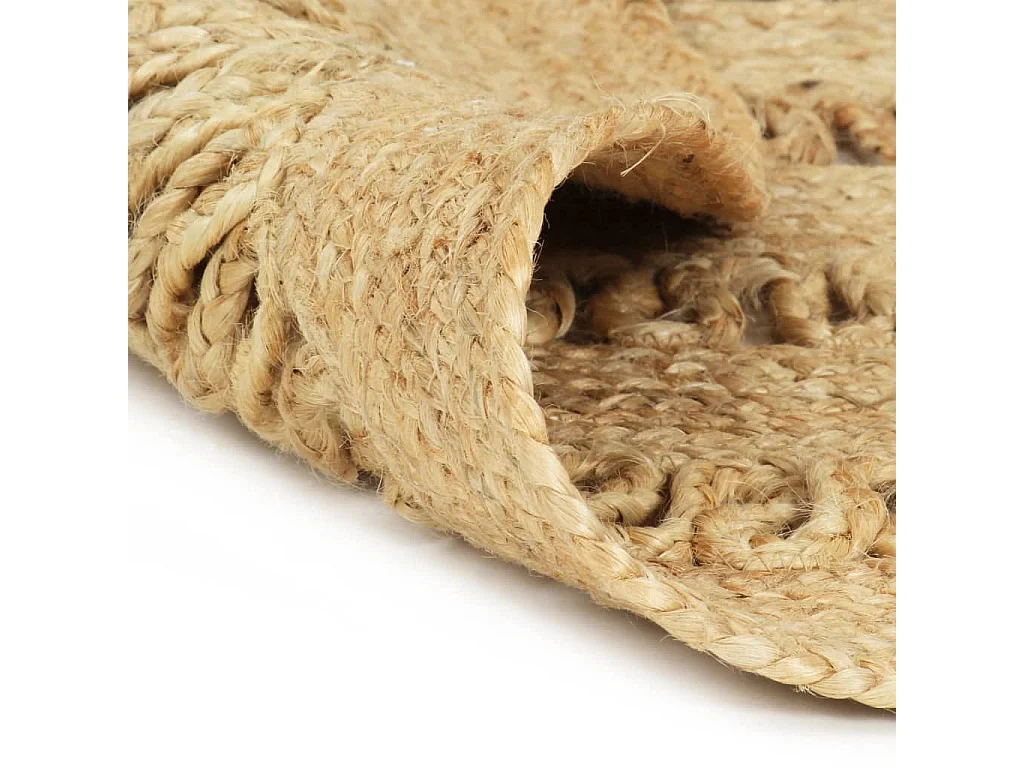 Vloerkleed handgemaakt 90 cm gevlochten jute NL769597