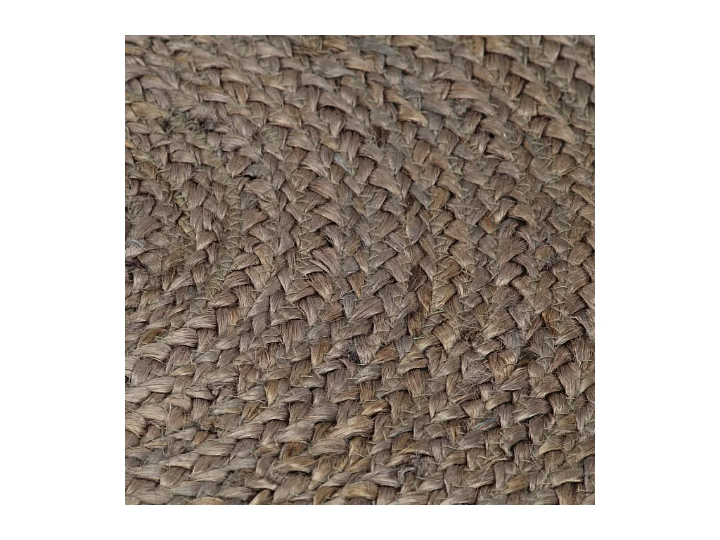 Vloerkleed handgemaakt rond 90 cm jute grijs NL423930