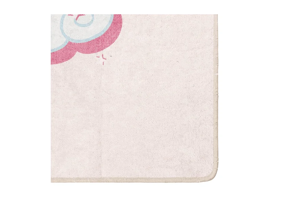 Alfombra niños lavable antideslizante unicornio rosa 160x230 cm ES723391
