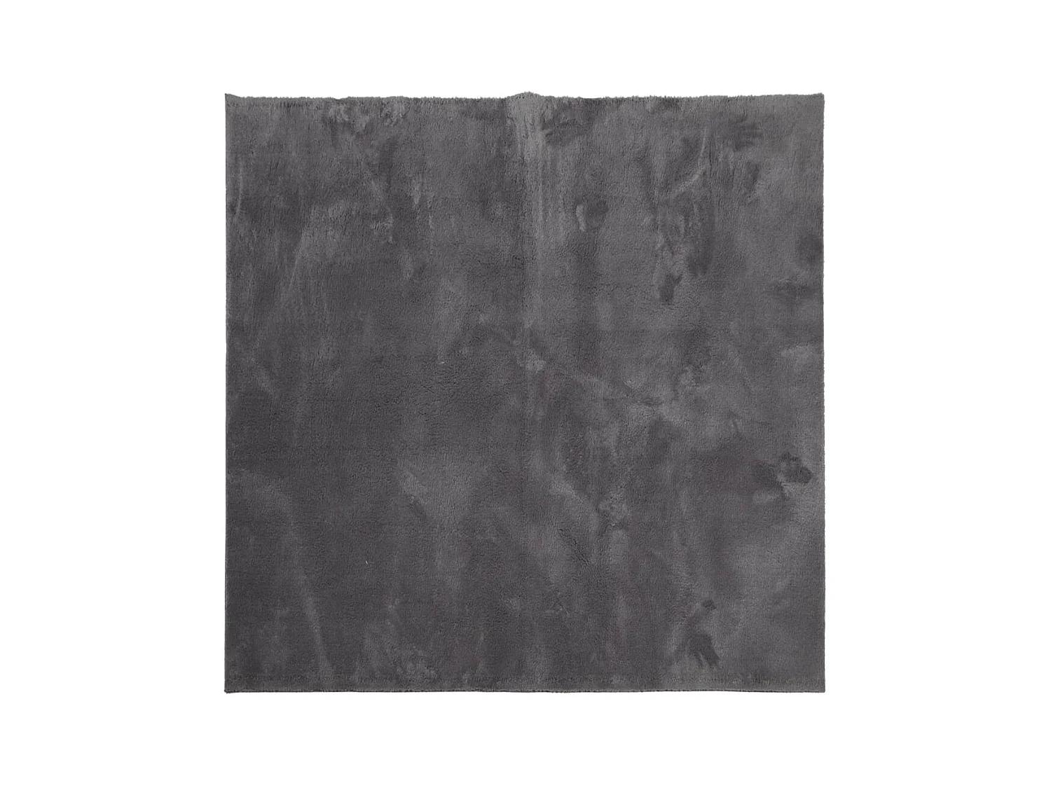 Alfombra de pelo corto suave lavable HUARTE antracita 240x240cm ES87845
