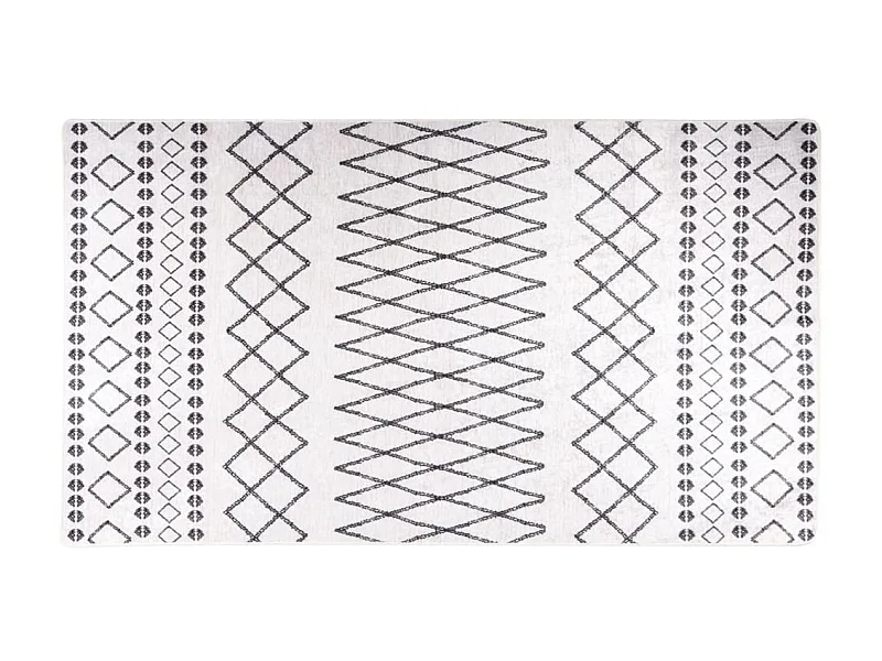 Tapis lavable antidérapant 190x300 cm Noir et blanc QBH95337