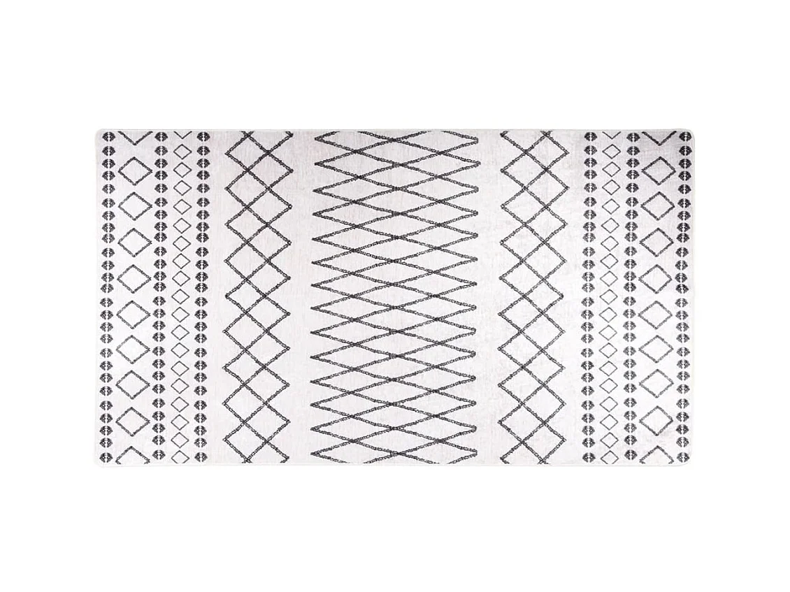 Tapis lavable antidérapant 190x300 cm Noir et blanc QBH95337